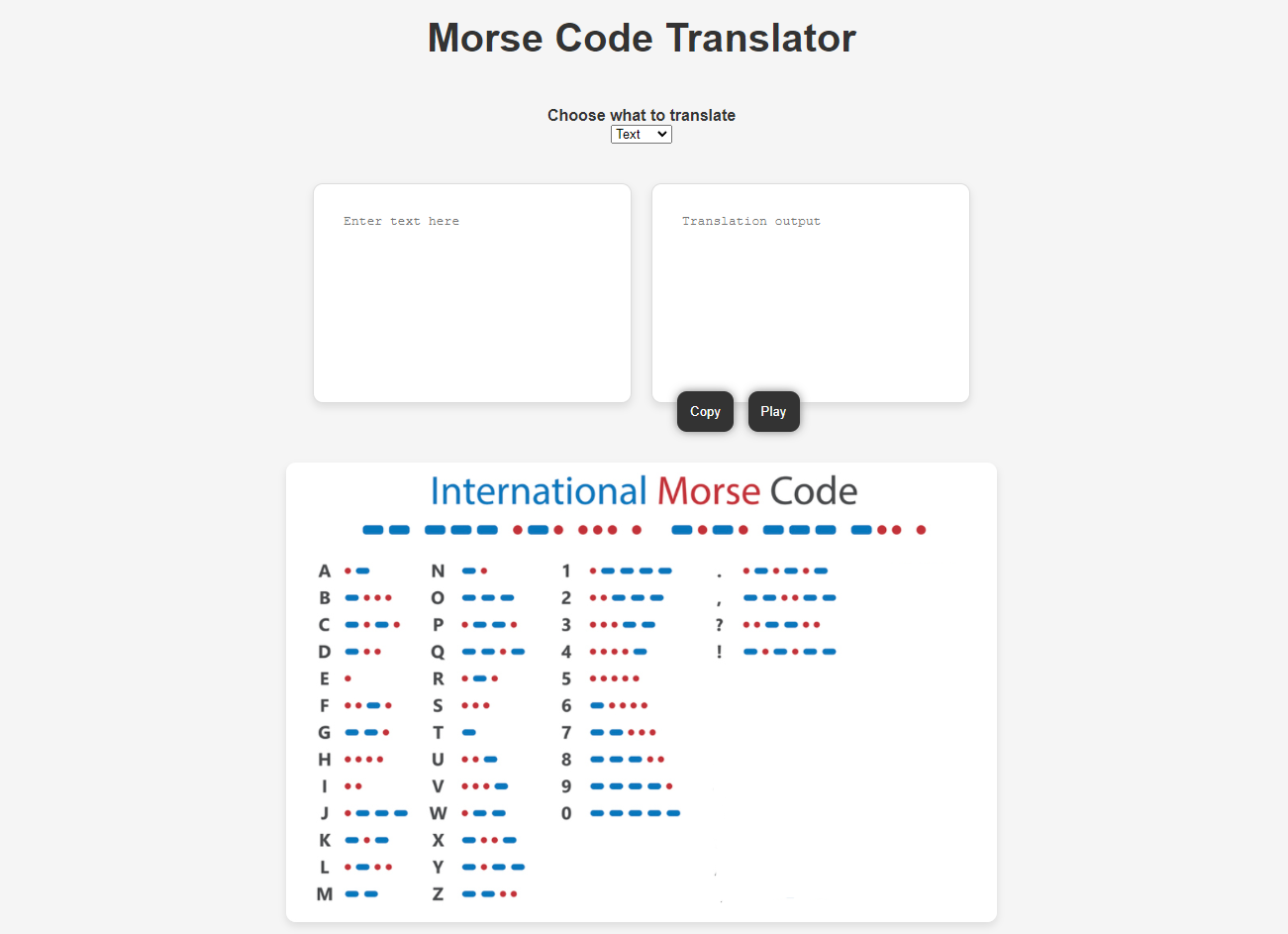 Morse Code Translator